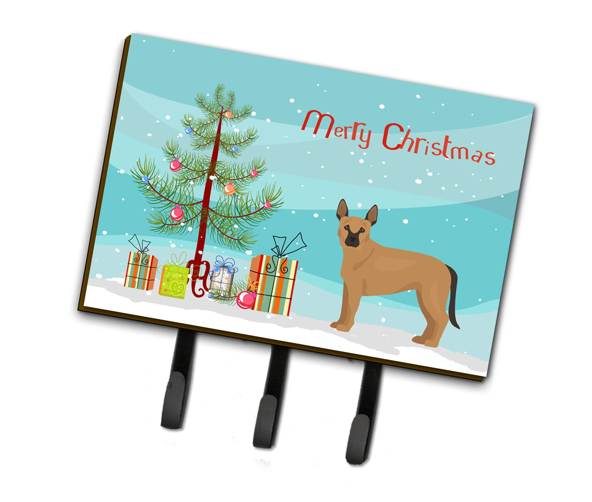 CK3832TH68 Tan German Shepherd Mastiff Mix Christmas Tree Leash or Key Holder