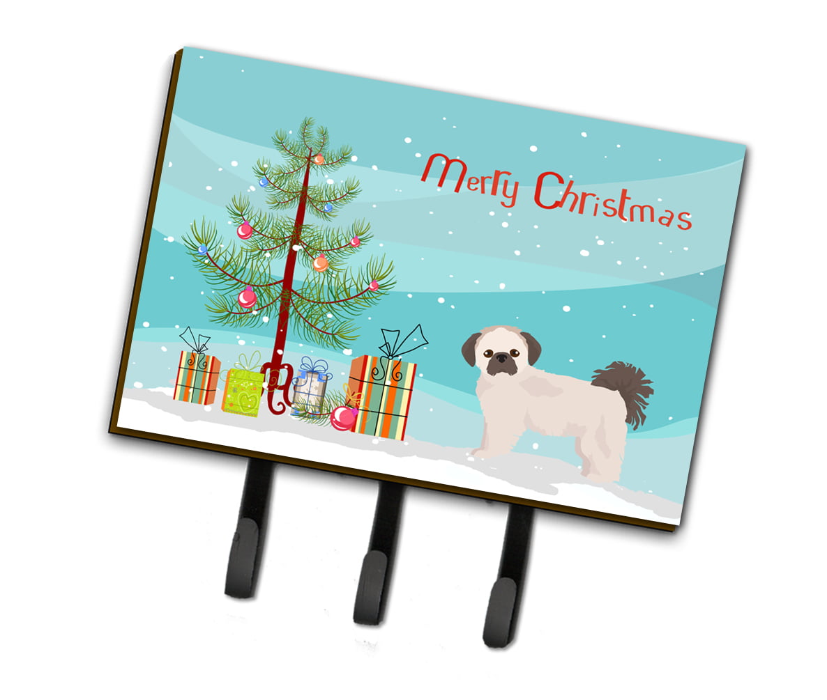 CK3857TH68 Pekeapoo Christmas Tree Leash or Key Holder