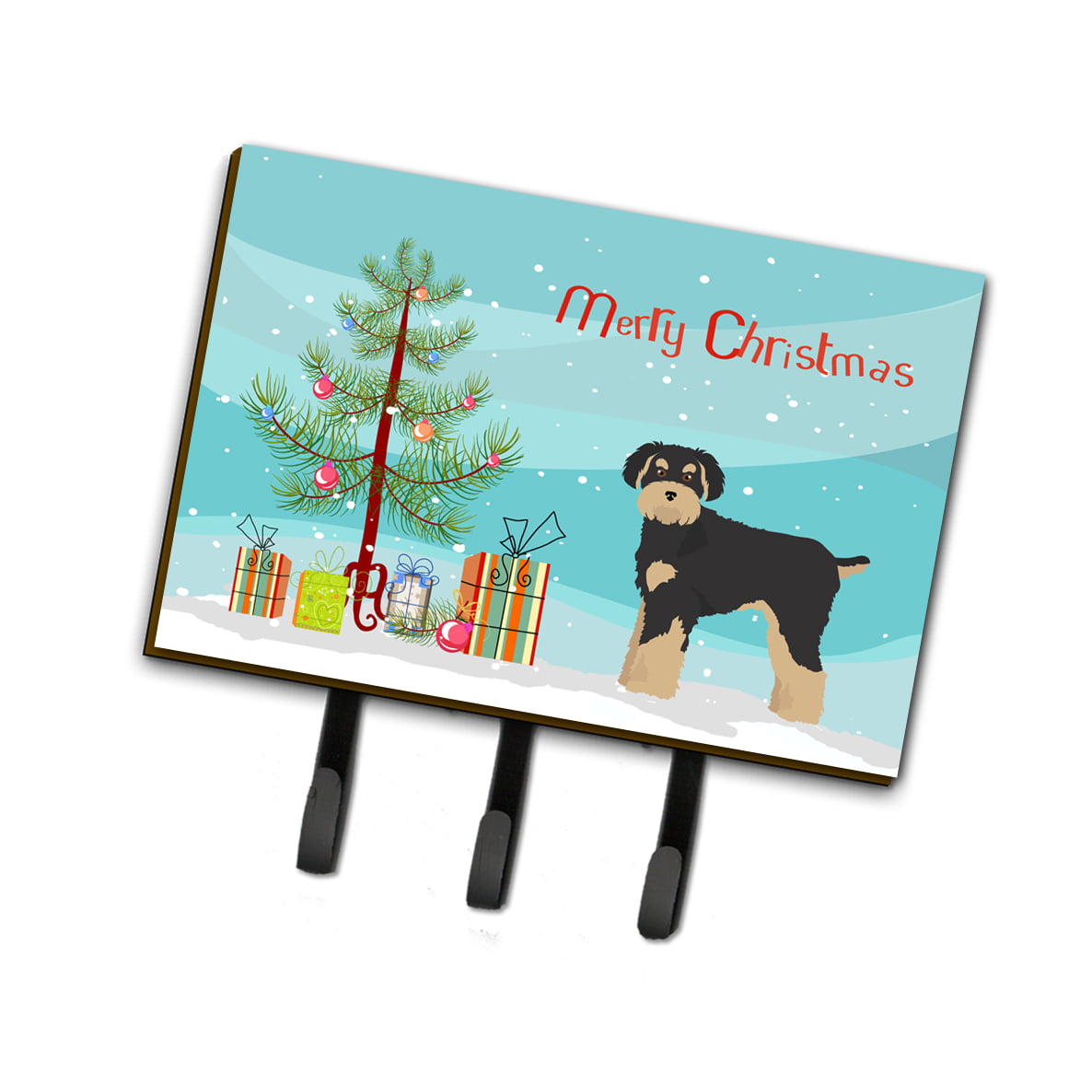 CK3866TH68 Schnoodle Christmas Tree Leash or Key Holder
