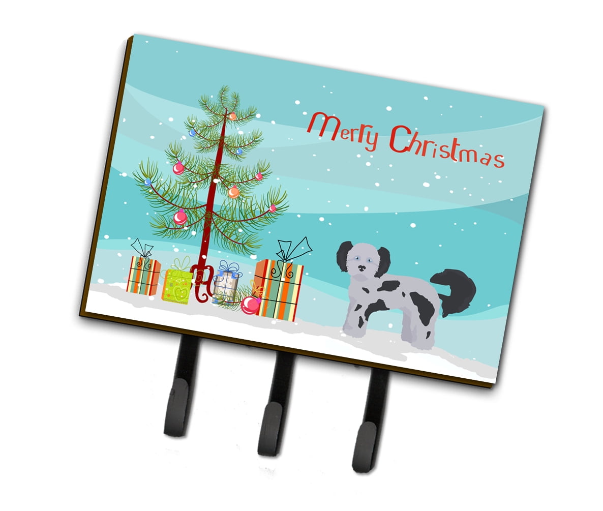 CK3872TH68 Shih Poo Christmas Tree Leash or Key Holder