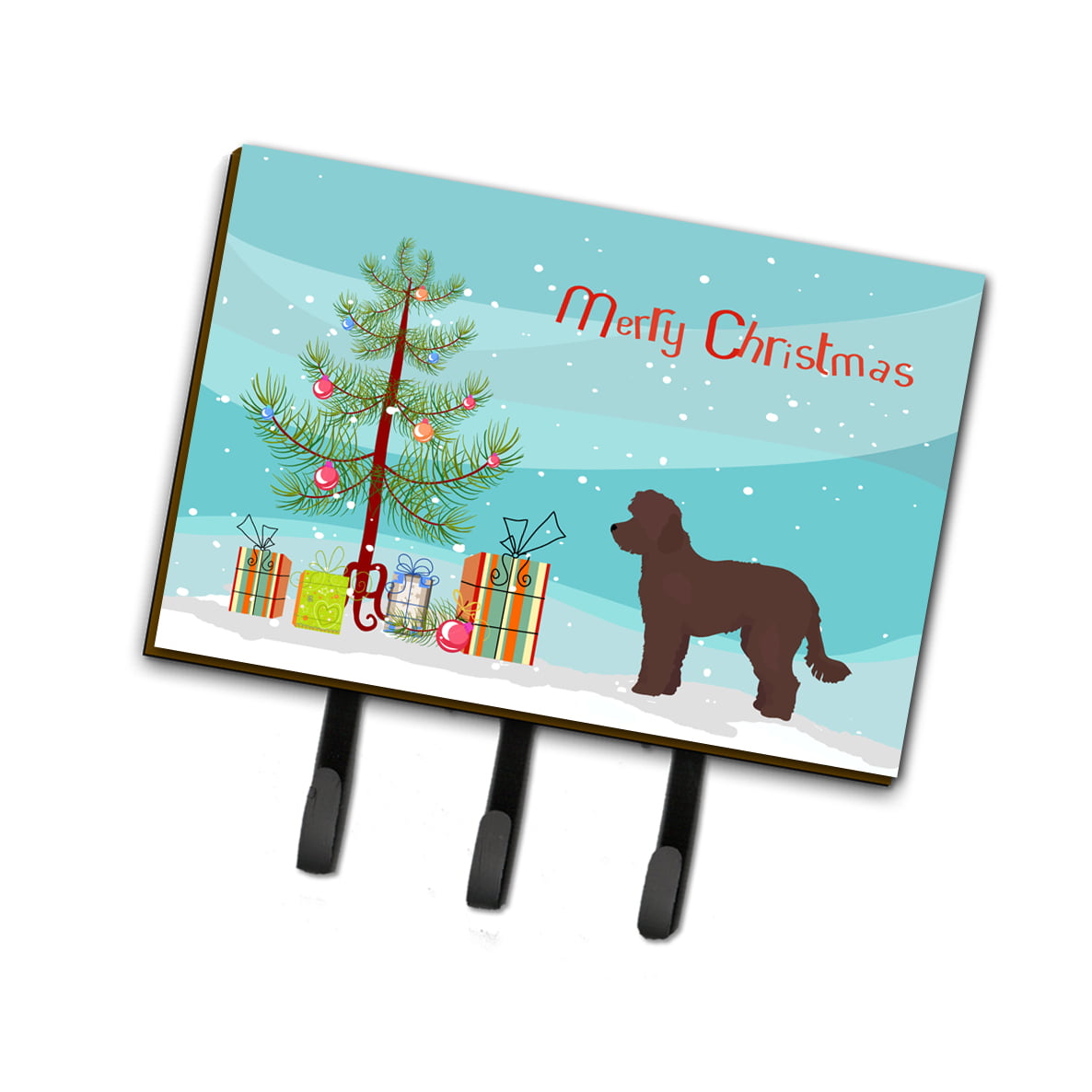 CK3880TH68 Whoodle No.1 Christmas Tree Leash or Key Holder