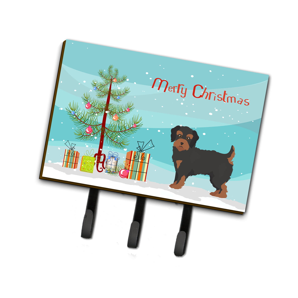 Yorkiepoo No.1 Christmas Tree Leash or Key Holder