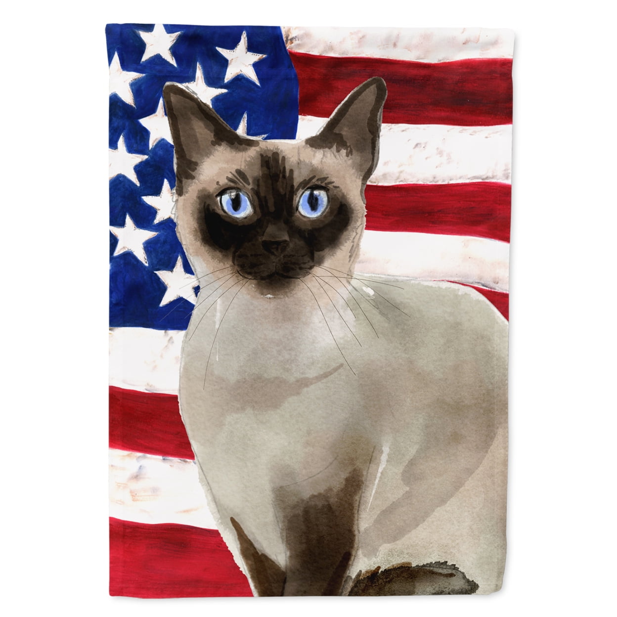 Siamese American Flag Garden Size Flag