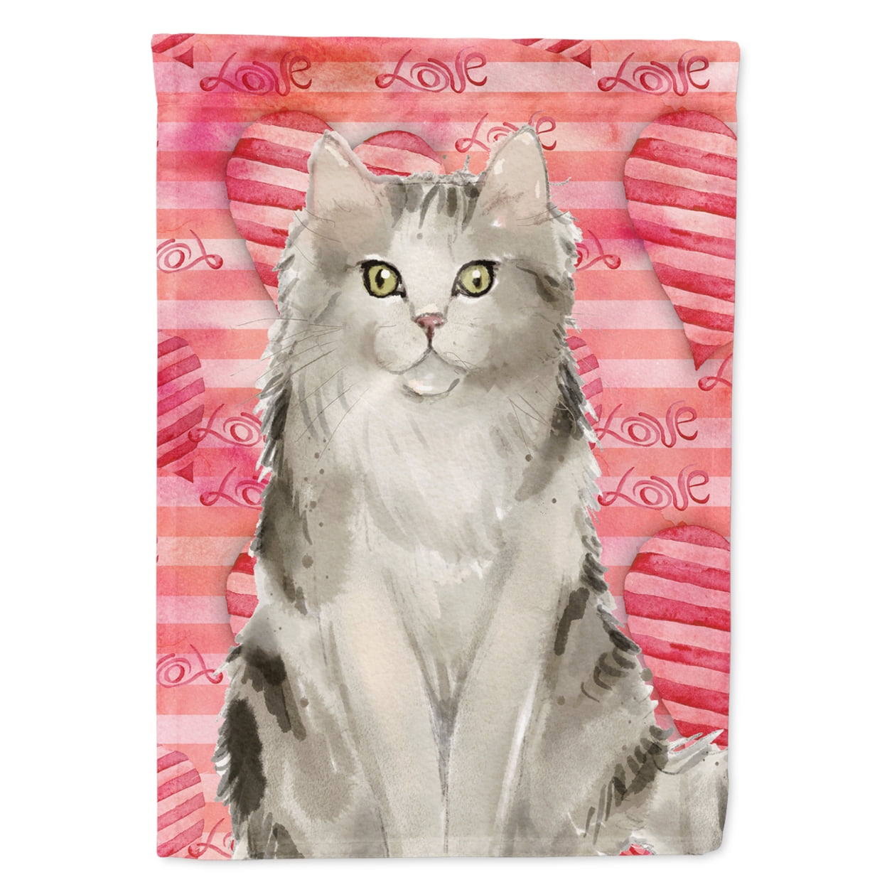 Ragamuffin Cat Love Garden Size Flag