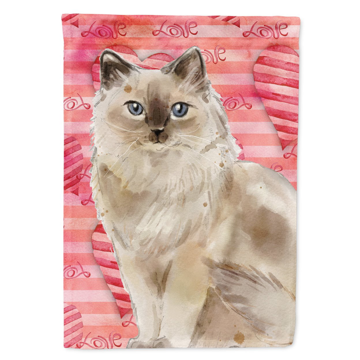 Ragdoll Cat Love Garden Size Flag