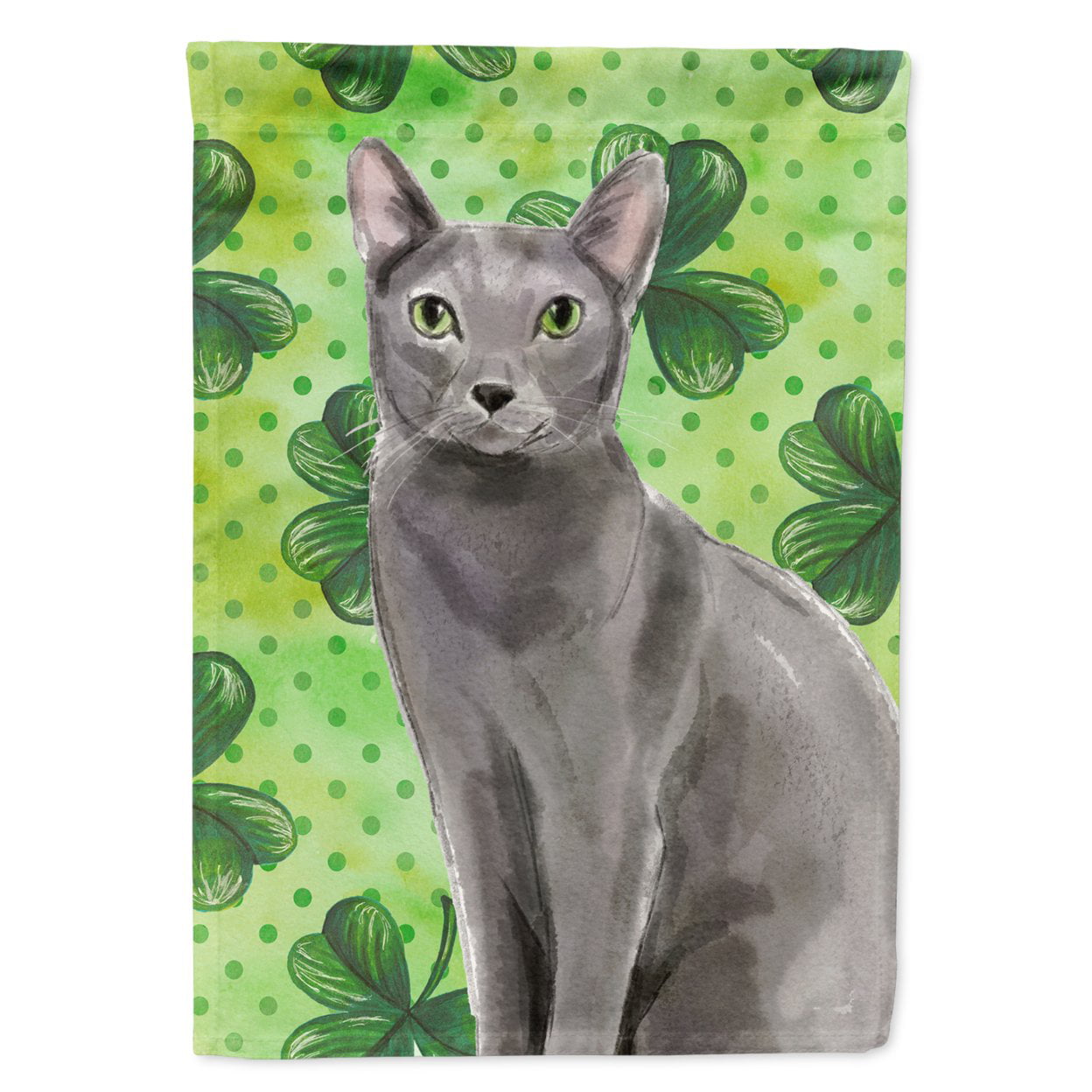 Blue Russian Shamrock Garden Size Flag
