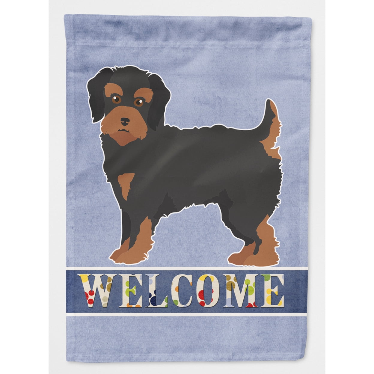 Yorkiepoo No.1 Welcome Flag Canvas House Size