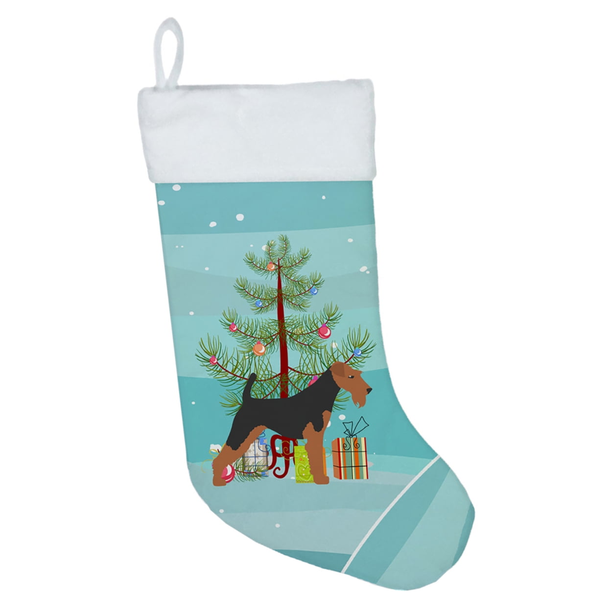 Picture of Carolines Treasures BB2903CS Welsh Terrier Merry Christmas Tree Christmas Stocking