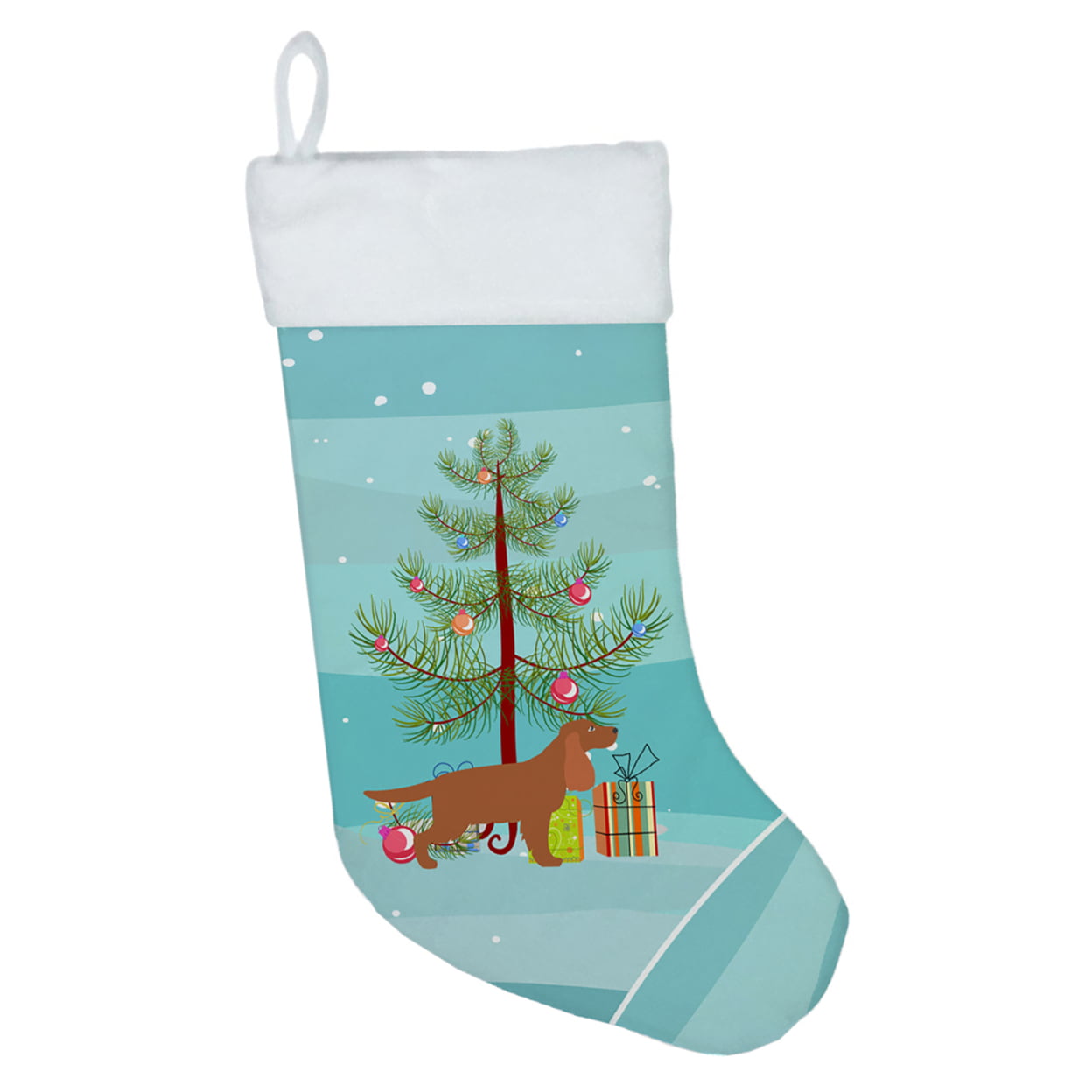 English Cocker Spaniel Merry Christmas Tree Christmas Stocking
