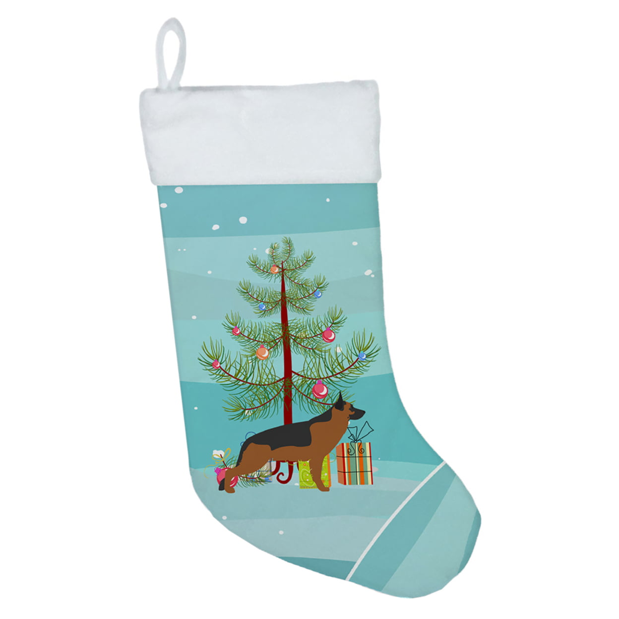 BB2942CS German Shepherd Merry Christmas Tree Christmas Stocking