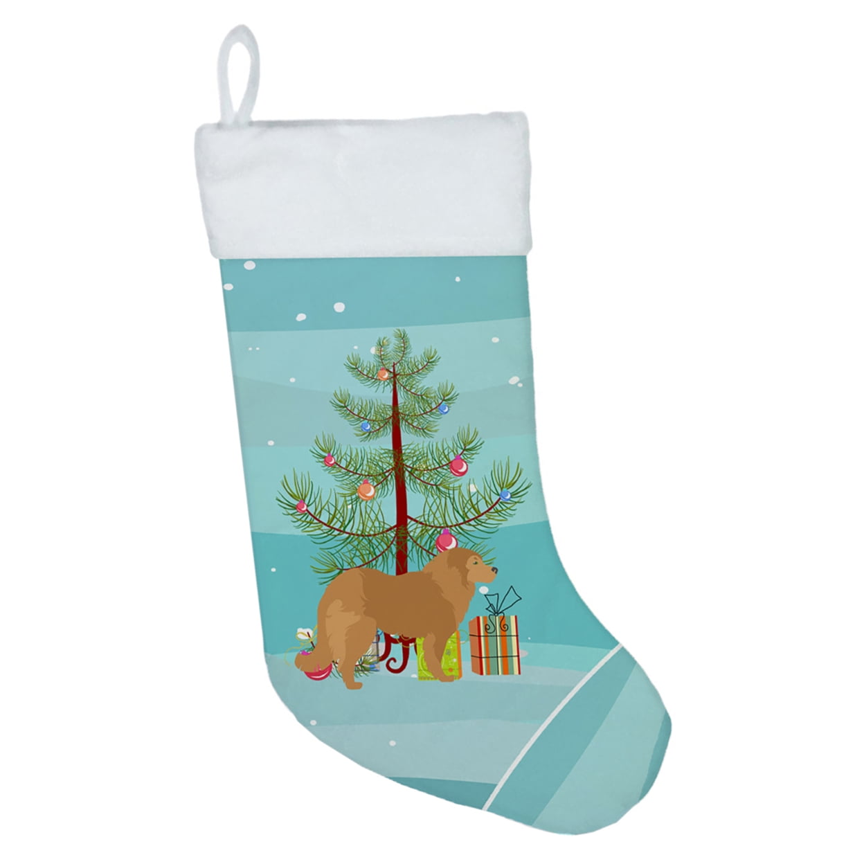 Caucasian Shepherd Dog Merry Christmas Tree Christmas Stocking