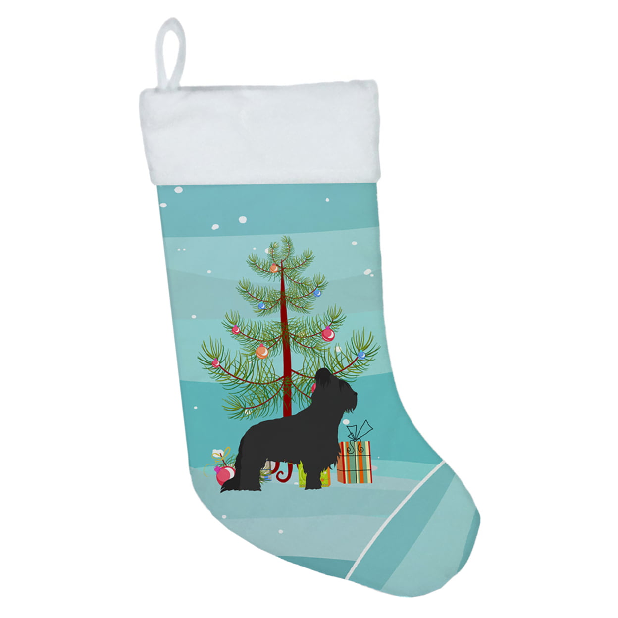 Briard Merry Christmas Tree Christmas Stocking