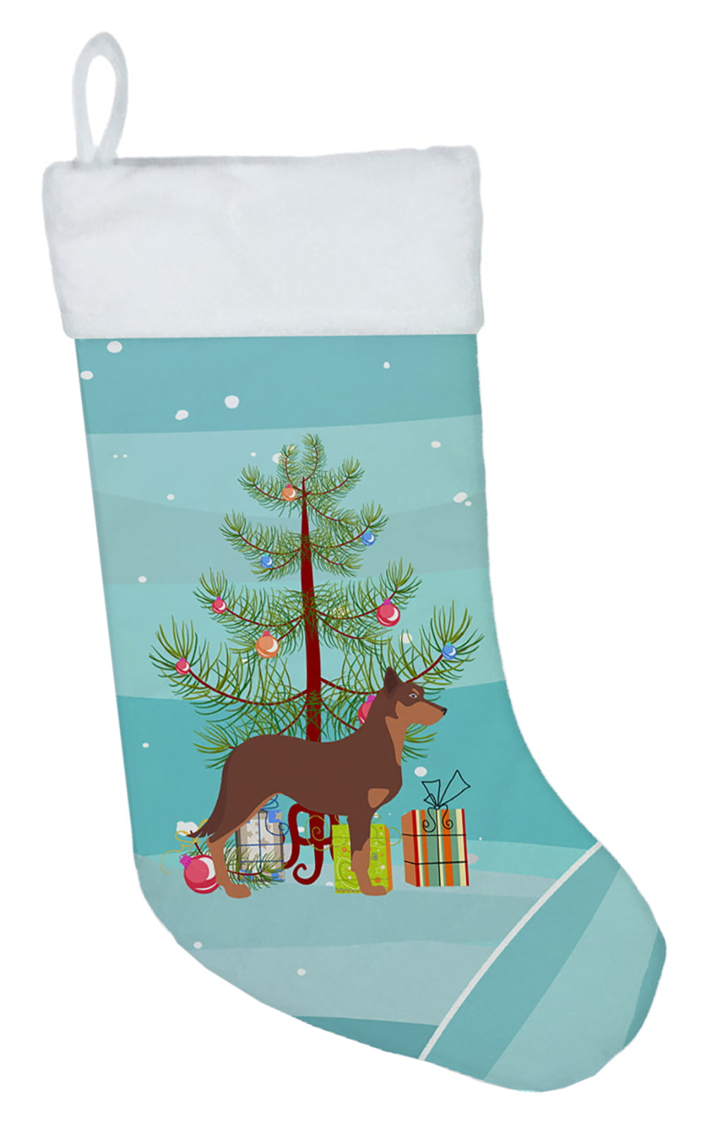 BB2947CS Australian Kelpie Dog Merry Christmas Tree Christmas Stocking