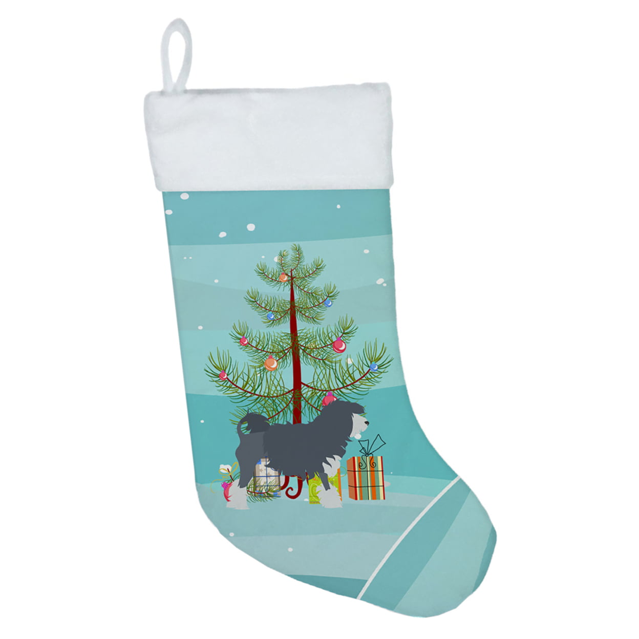 BB2953CS Lowchen Merry Christmas Tree Christmas Stocking