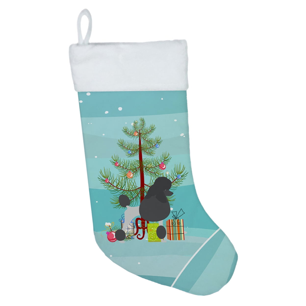 BB2957CS Poodle Merry Christmas Tree Christmas Stocking