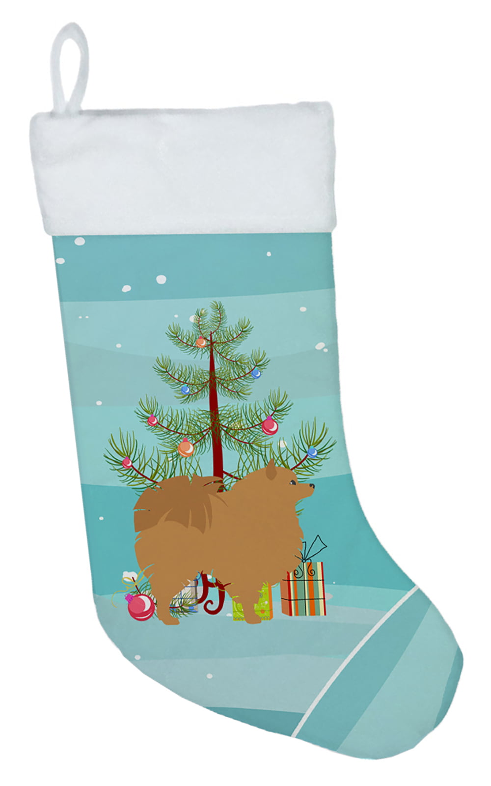 Pomeranian Merry Christmas Tree Christmas Stocking