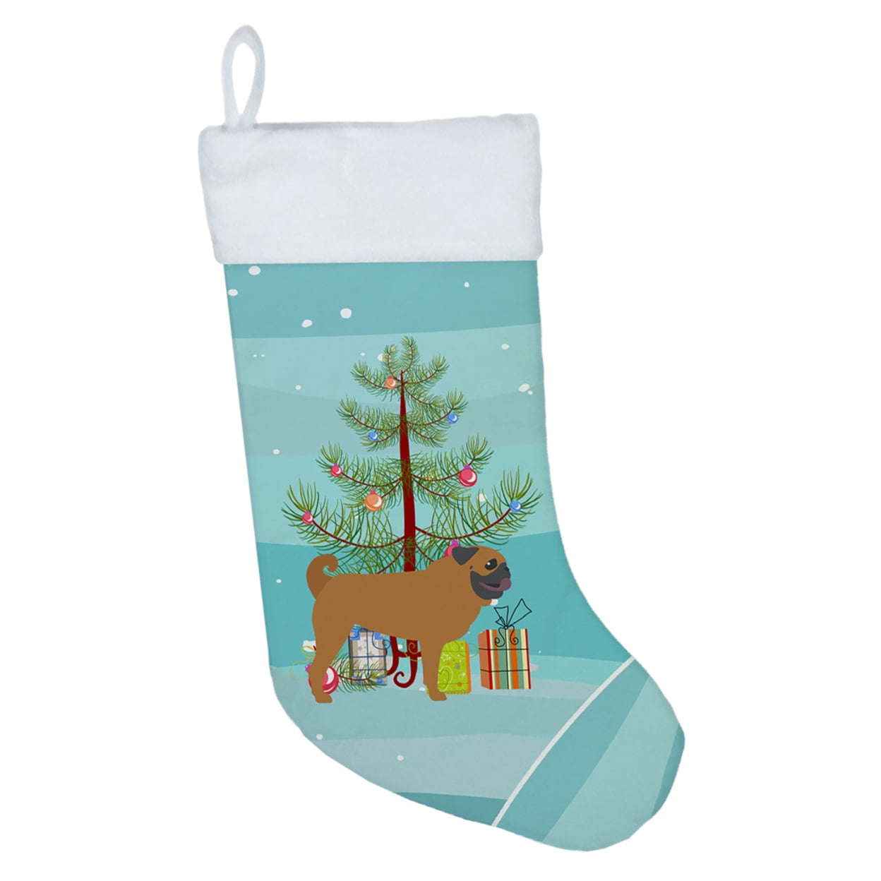BB2965CS Pug Merry Christmas Tree Christmas Stocking