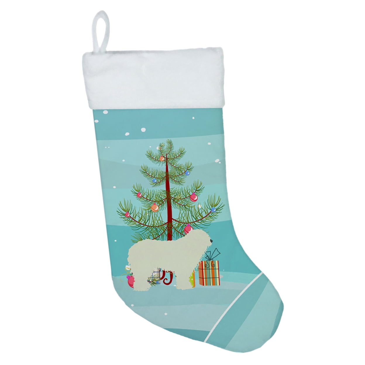BB2973CS Komondor Merry Christmas Tree Christmas Stocking