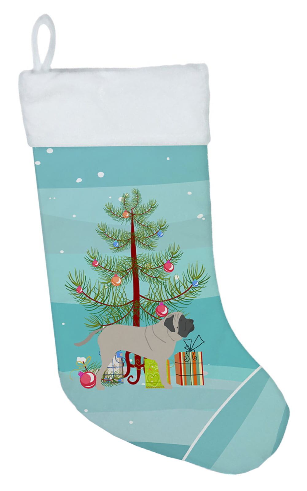 English Mastiff Merry Christmas Tree Christmas Stocking