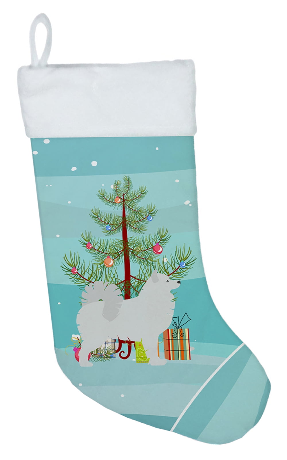 BB2977CS Samoyed Merry Christmas Tree Christmas Stocking