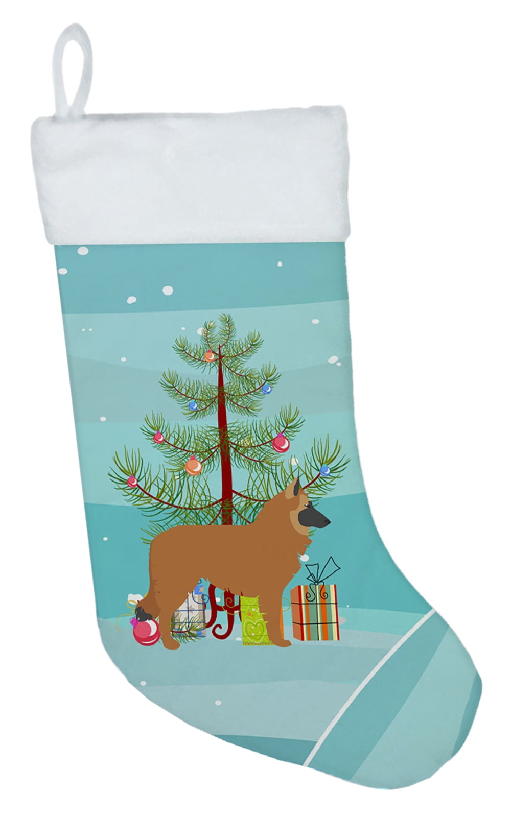 BB2979CS Belgian Shepherd Merry Christmas Tree Christmas Stocking