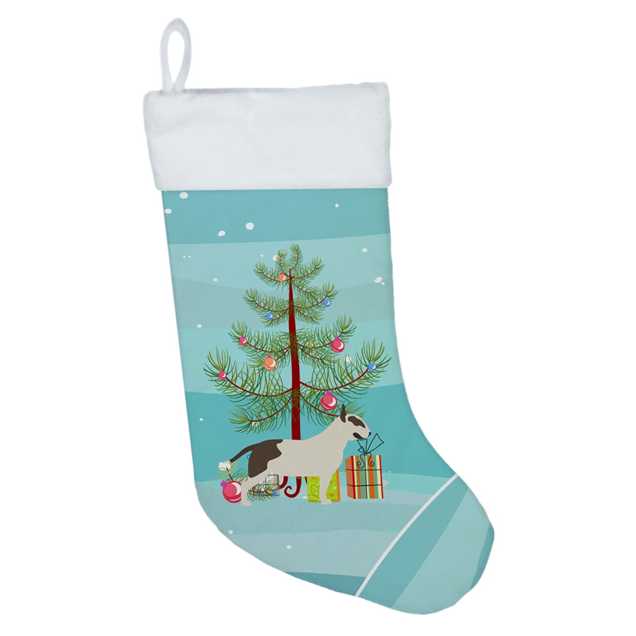Bull Terrier Merry Christmas Tree Christmas Stocking
