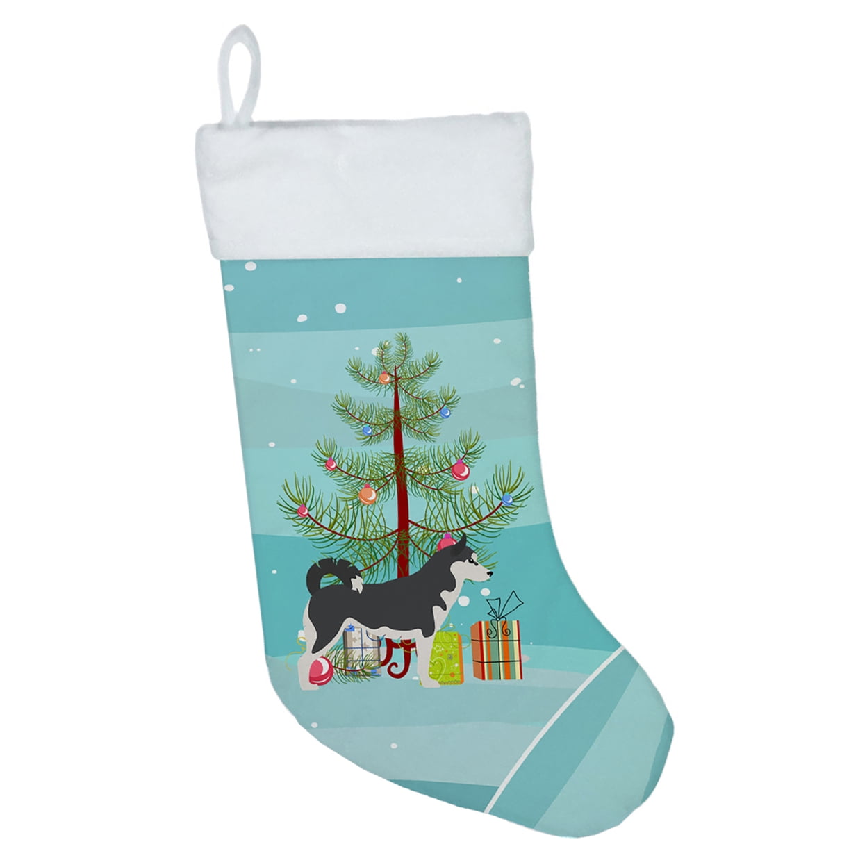 Siberian Husky Merry Christmas Tree Christmas Stocking