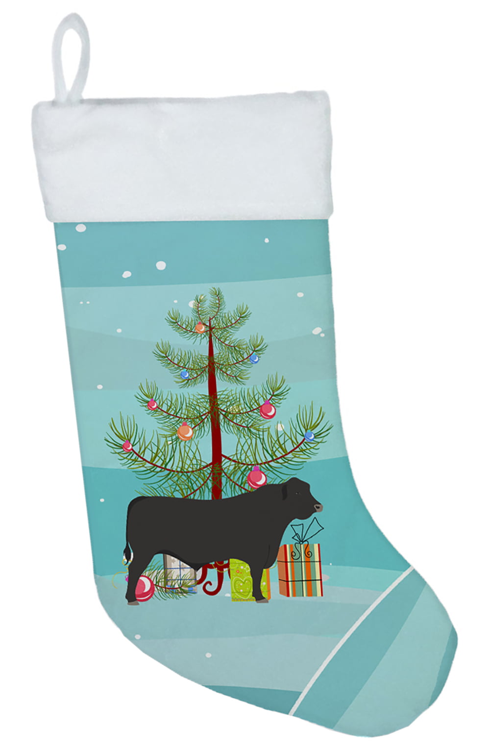 Black Angus Cow Christmas Christmas Stocking