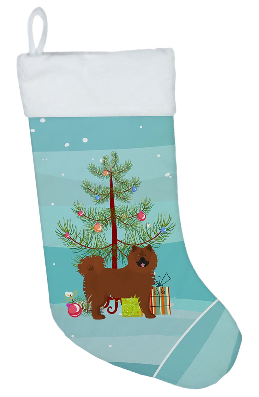 CK3454CS Eurasier or Eurasian Dog Christmas Tree Christmas Stocking