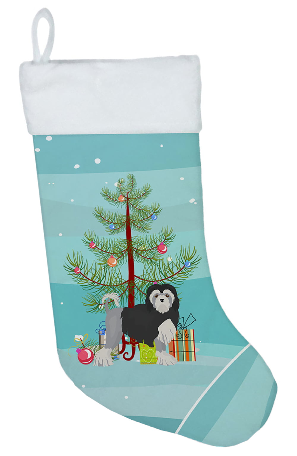 Lwchen or Little Lion Dog Christmas Tree Christmas Stocking