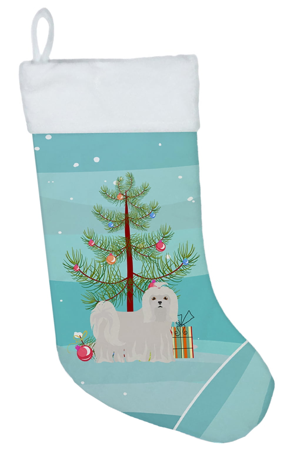 CK3471CS Maltese Christmas Tree Christmas Stocking