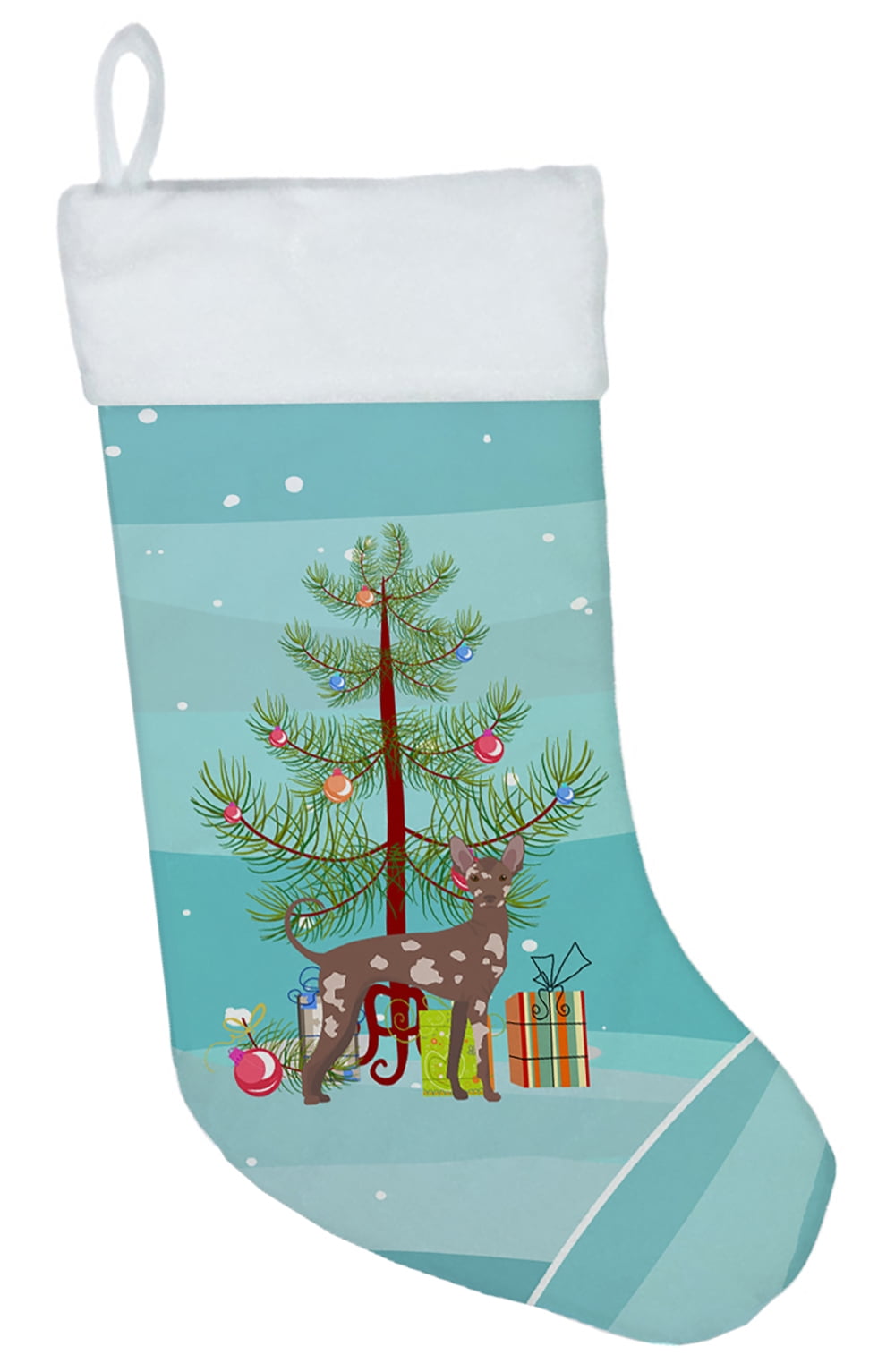 CK3473CS Mexican Hairless Dog Christmas Tree Christmas Stocking