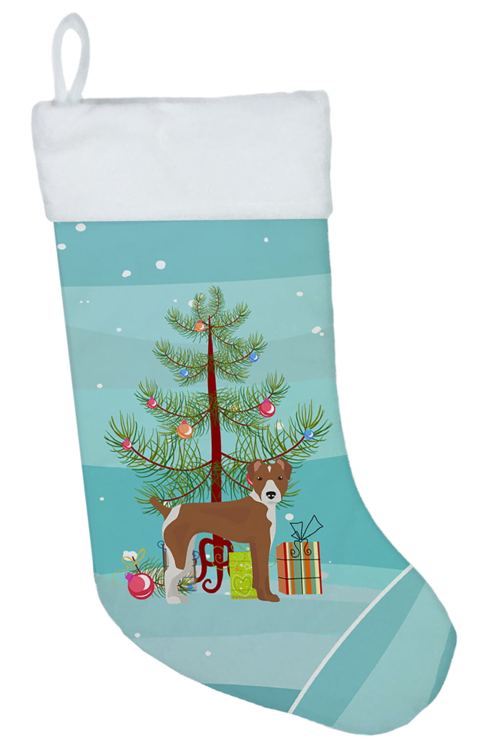 CK3482CS Rat Terrier Christmas Tree Christmas Stocking