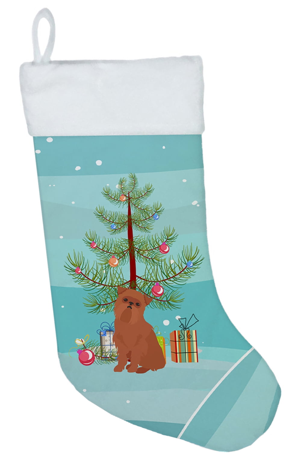 CK3494CS Brussels Griffon Christmas Tree Christmas Stocking