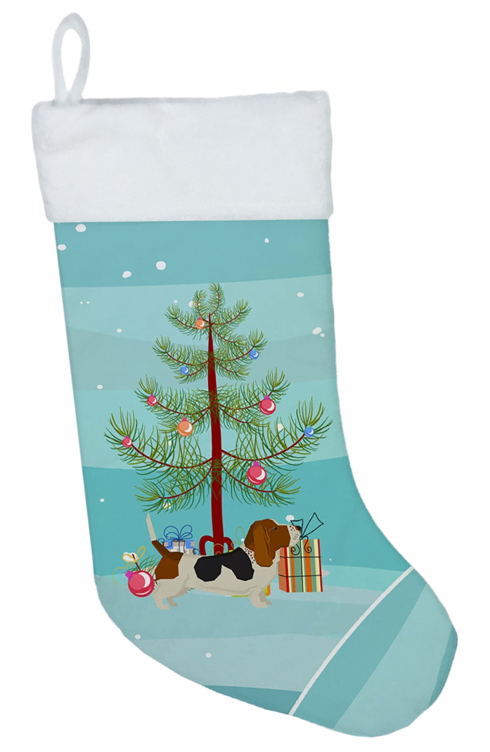 Basset Hound Christmas Tree Christmas Stocking