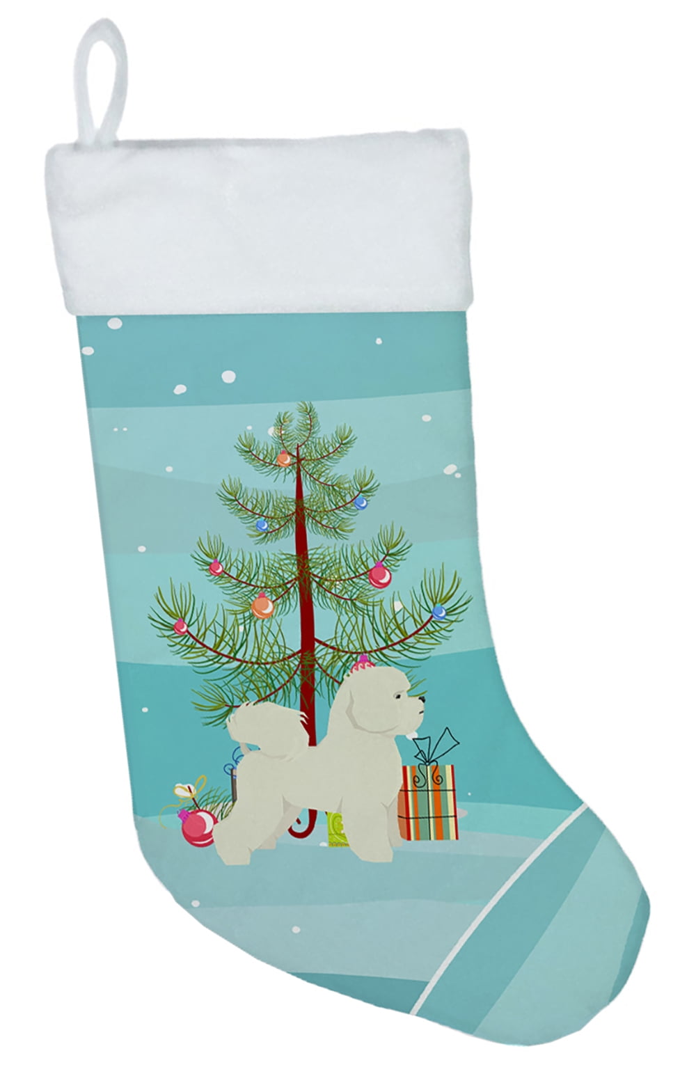 CK3521CS Bichon Frise Christmas Tree Christmas Stocking
