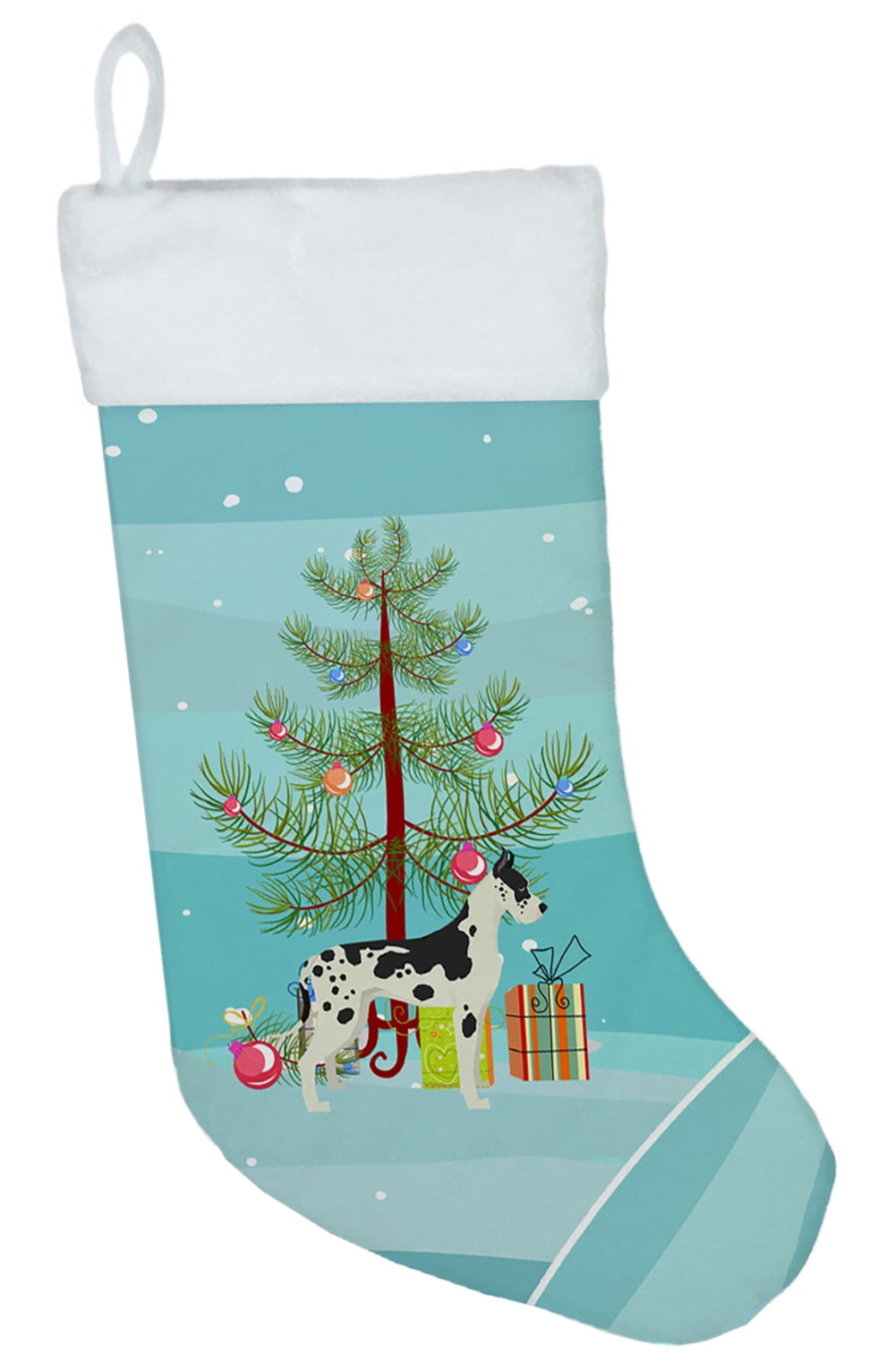 CK3542CS Great Dane Christmas Tree Christmas Stocking