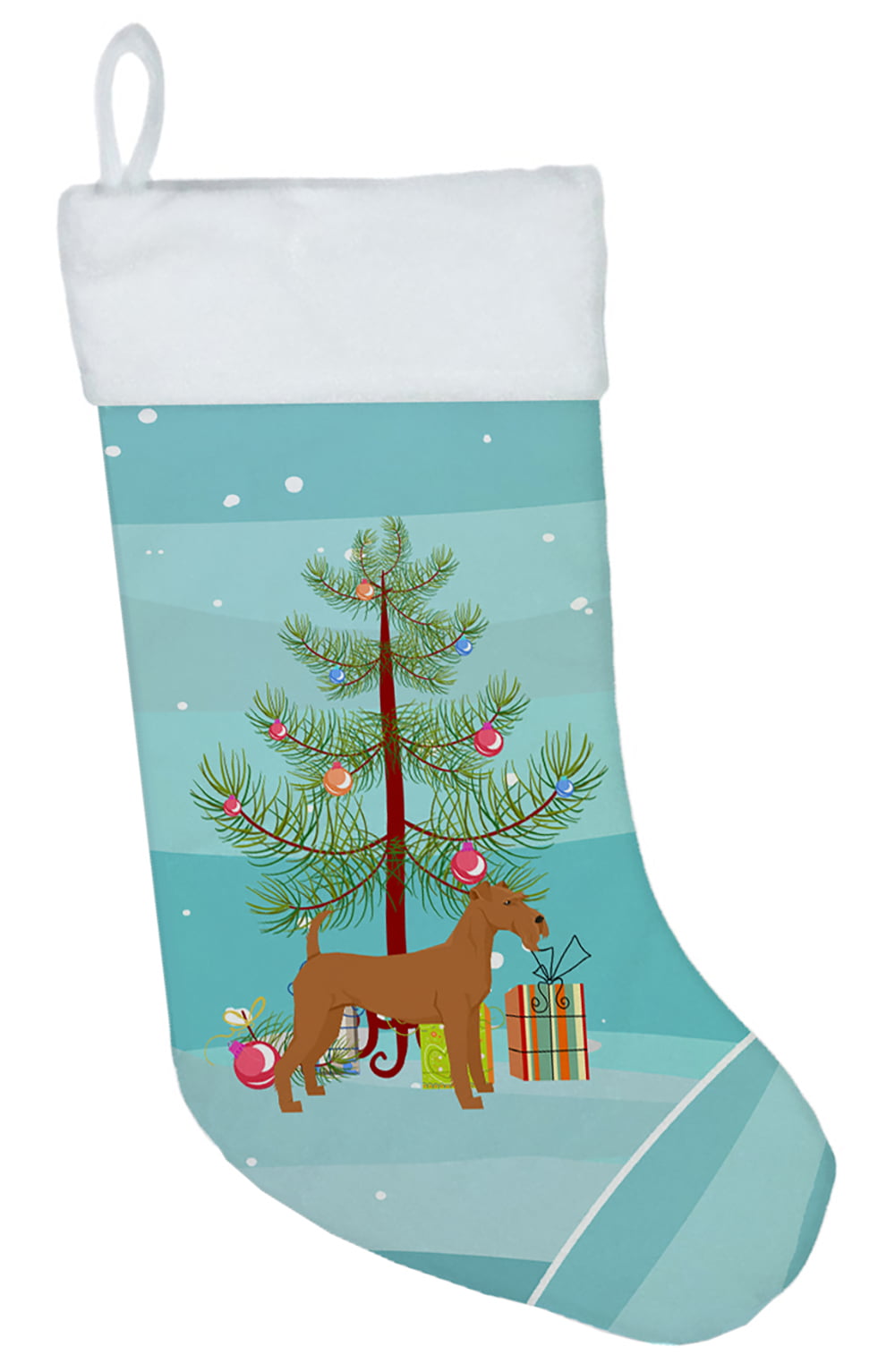 CK3546CS Irish Terrier Christmas Tree Christmas Stocking