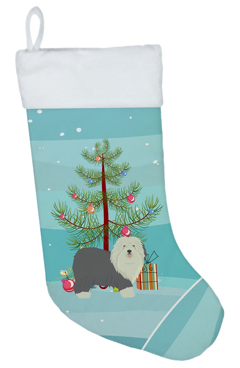 Old English Sheepdog Christmas Tree Christmas Stocking