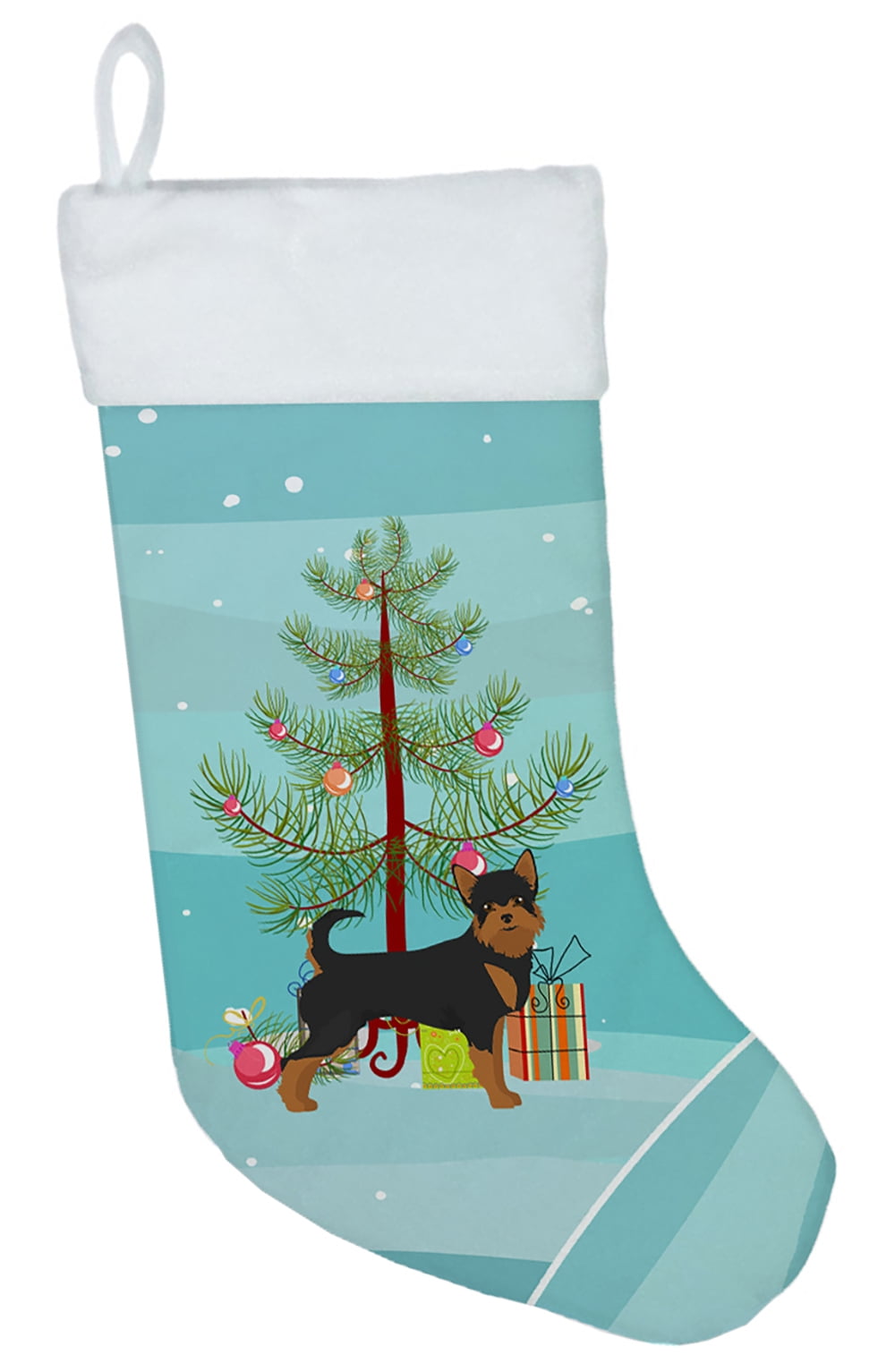 Black & Tan Chorkie Christmas Tree Christmas Stocking