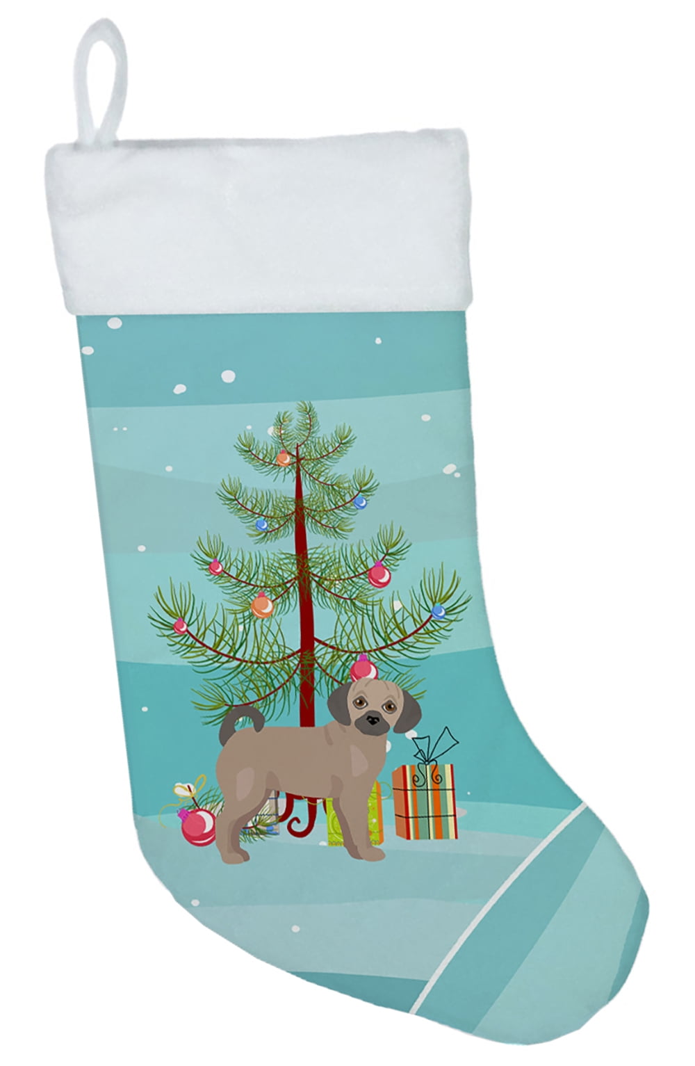 Fawn Puggle Christmas Tree Christmas Stocking