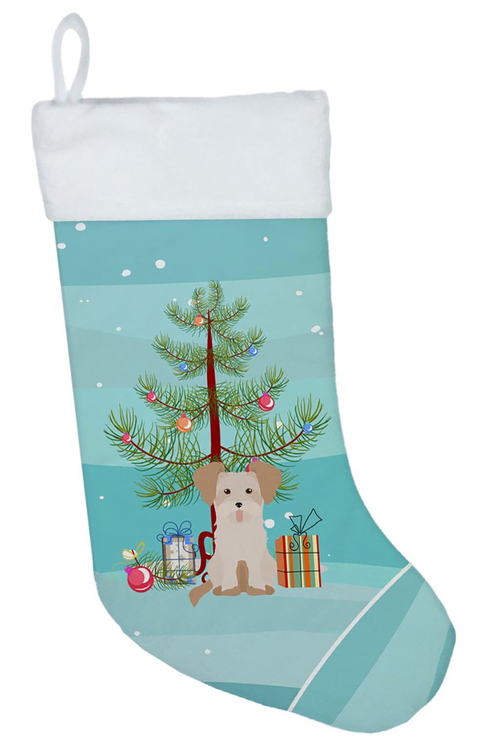 Morkie No.3 Christmas Tree Christmas Stocking