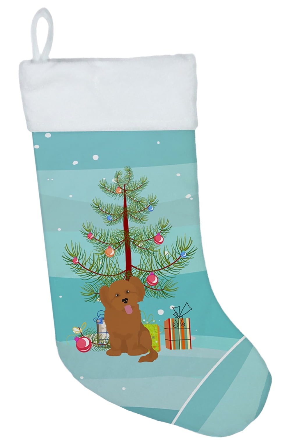 Shih Poo No.3 Christmas Tree Christmas Stocking