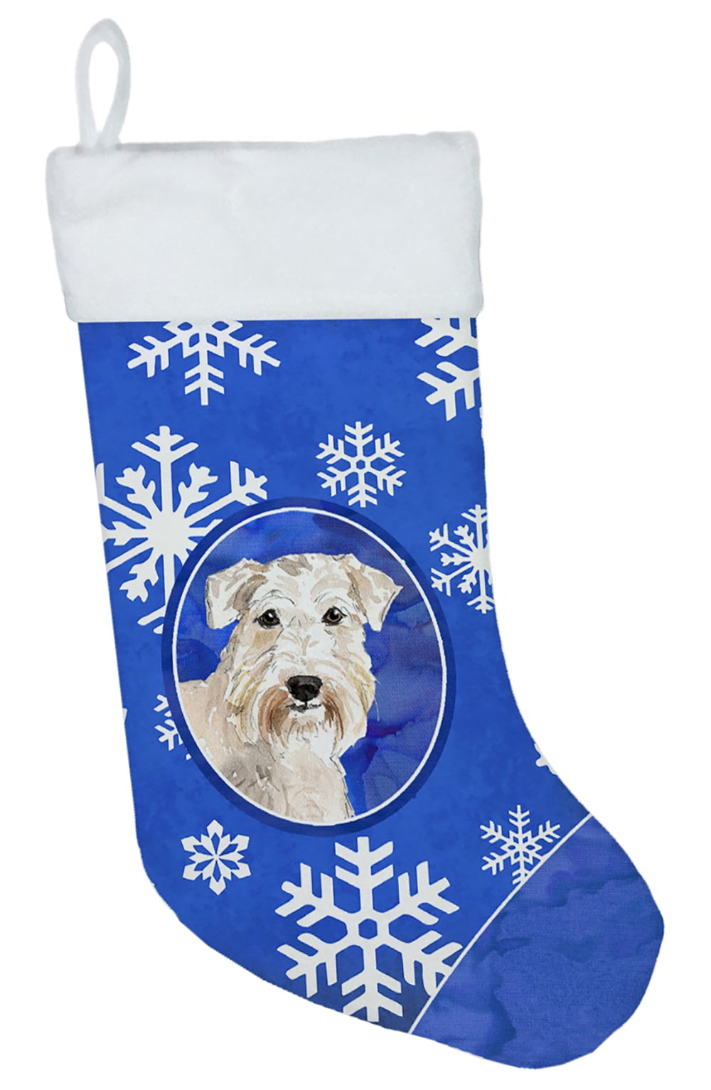 Wheaten Terrier Winter Snowflakes Christmas Stocking