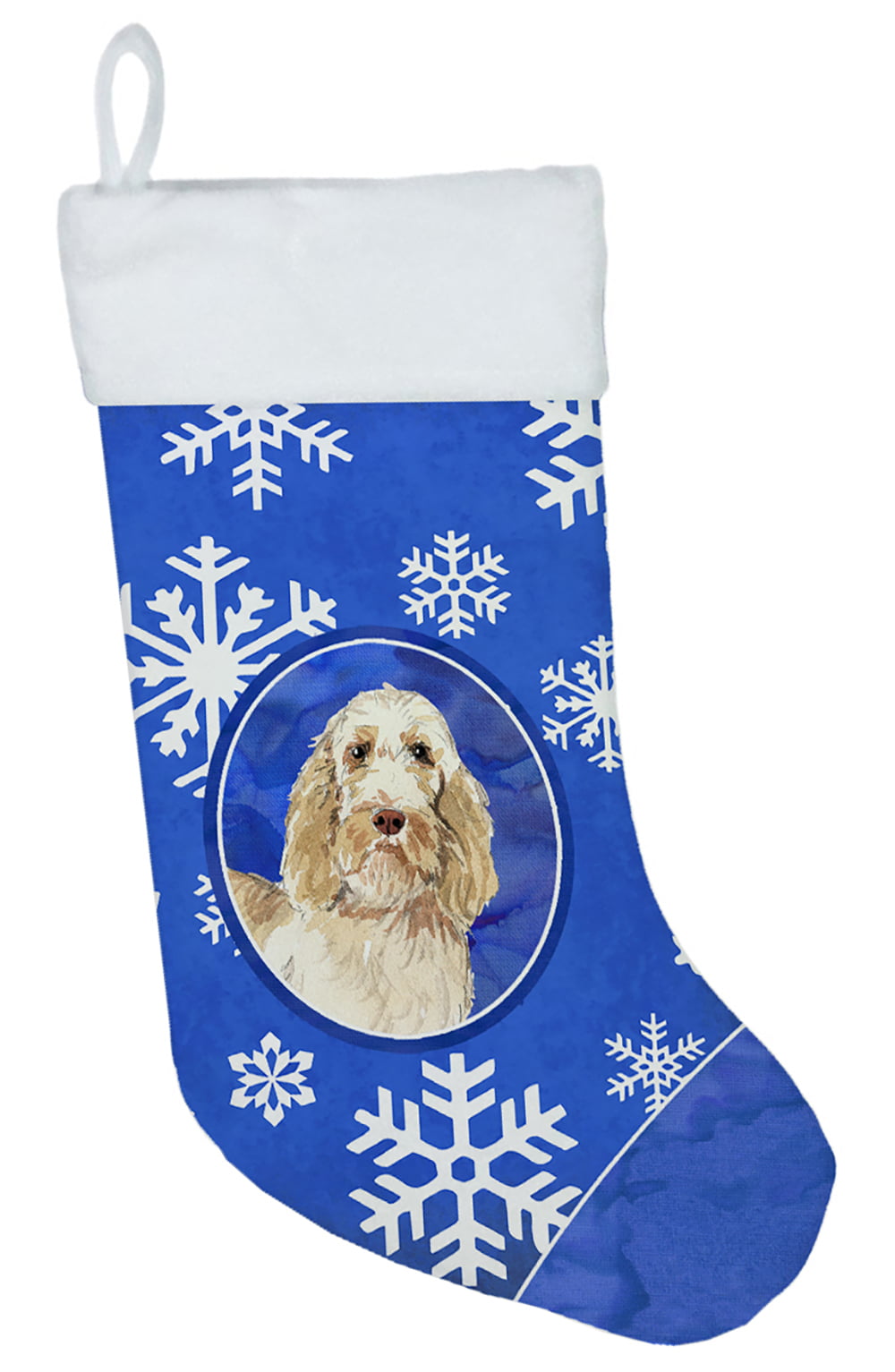 Spinone Italiano Winter Snowflakes Christmas Stocking