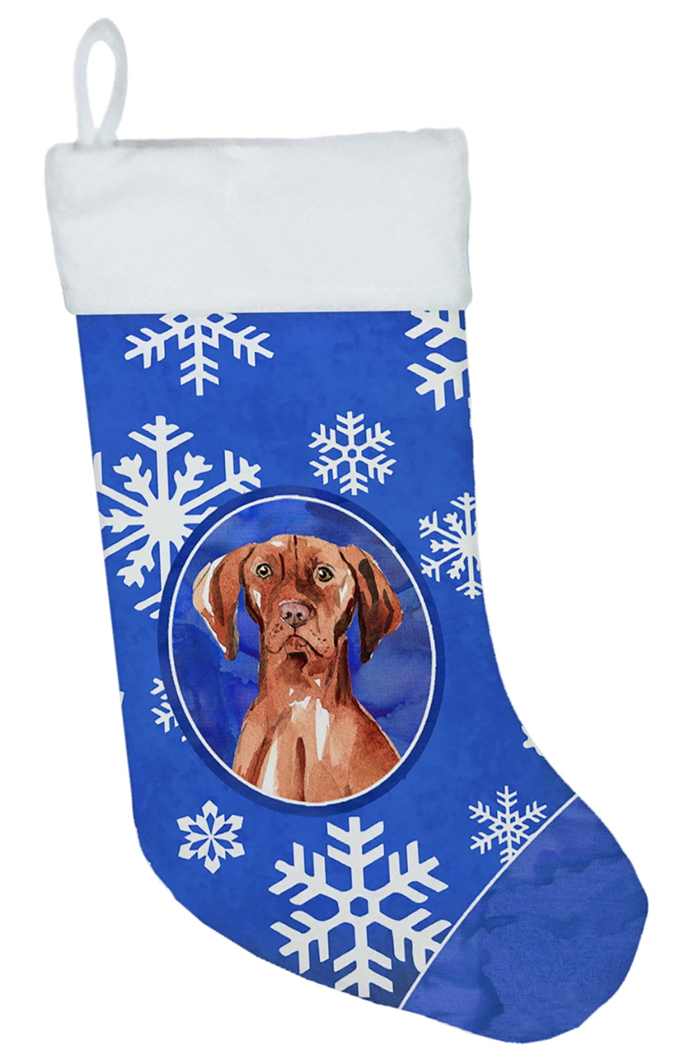 Vizsla Winter Snowflakes Christmas Stocking