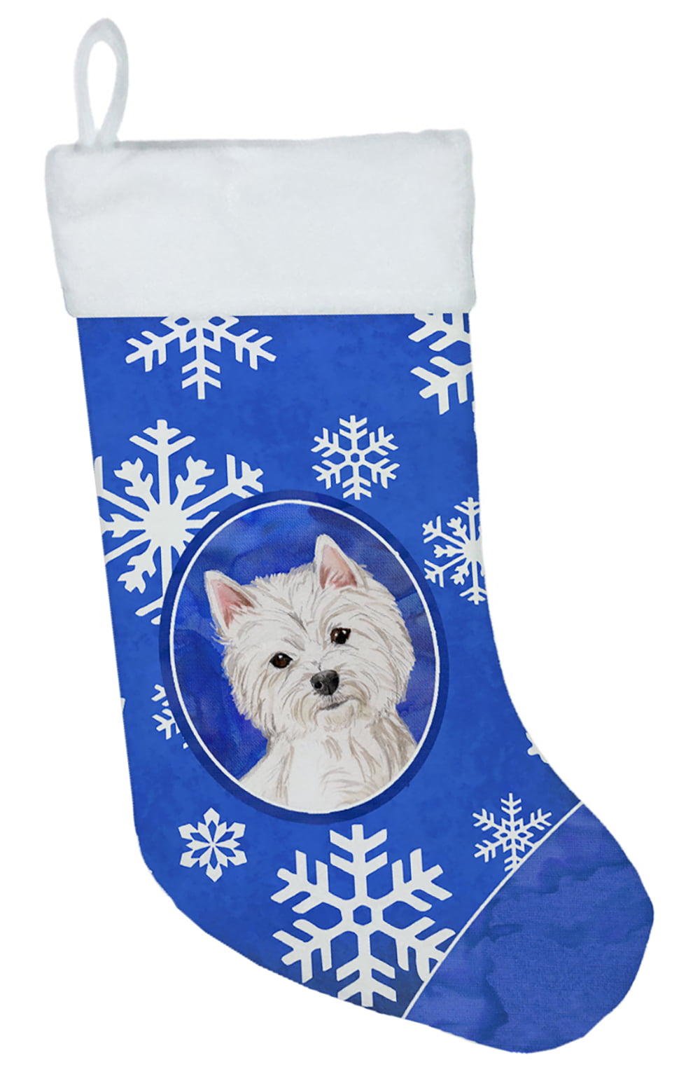 Winter Snowflakes Westie Christmas Stocking