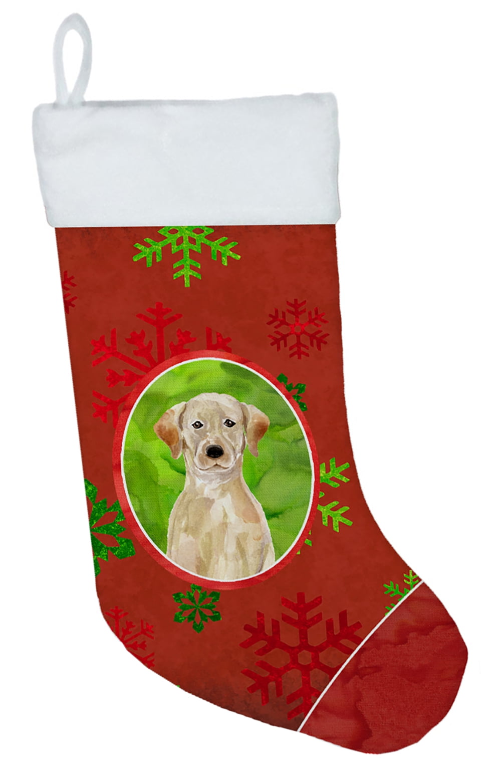 Christmas Snowflakes Yellow Labrador Retriever Christmas Stocking
