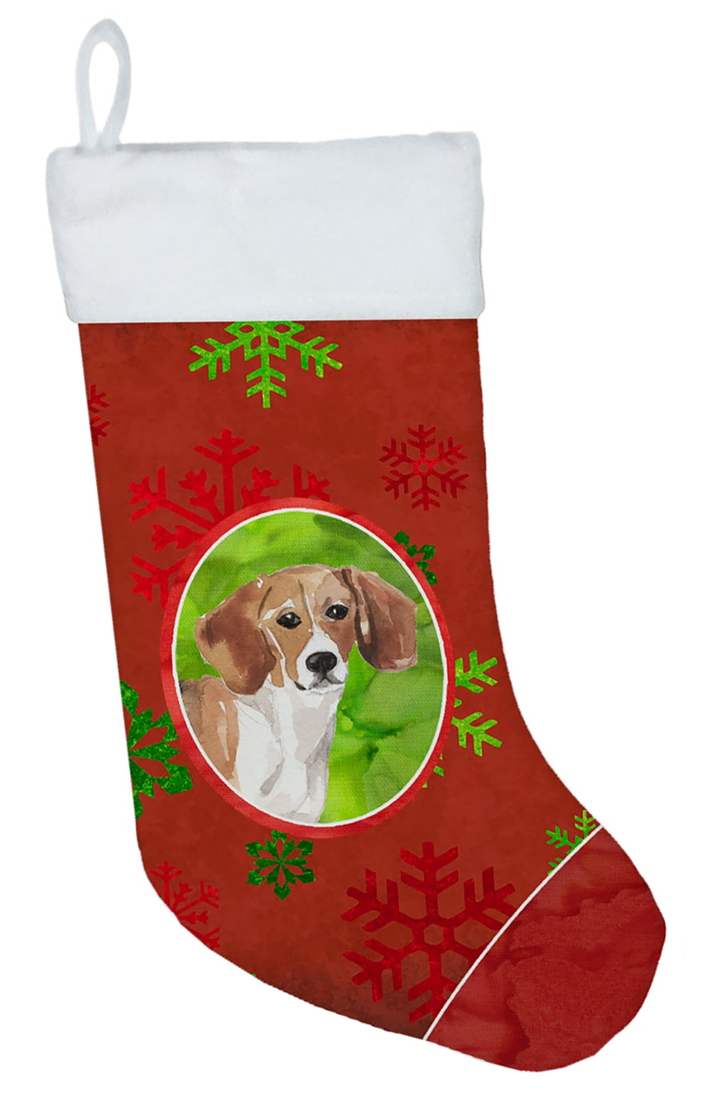 Christmas Snowflakes Beagle Christmas Stocking