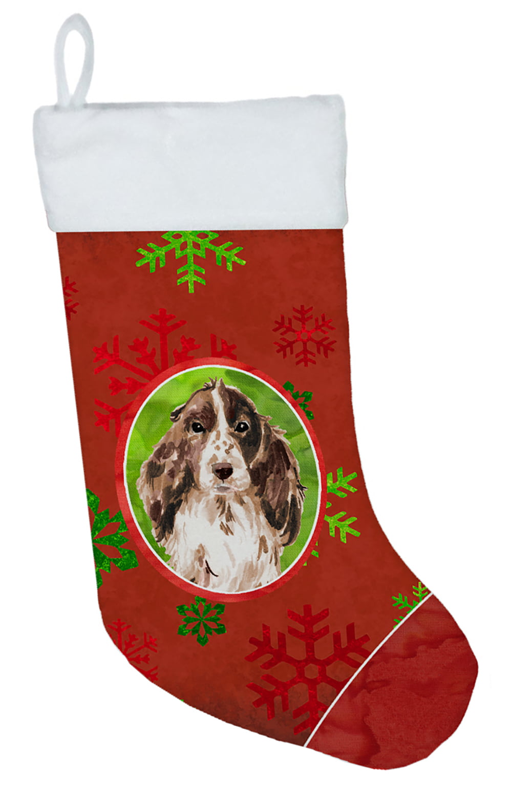 Christmas Snowflakes Chocolate Parti Cocker Spaniel Christmas Stocking